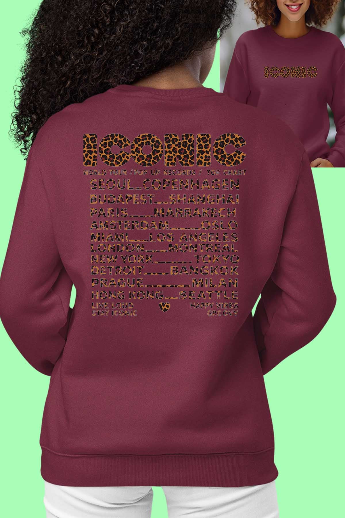 Sweat Col Rond Femme | iconic leo