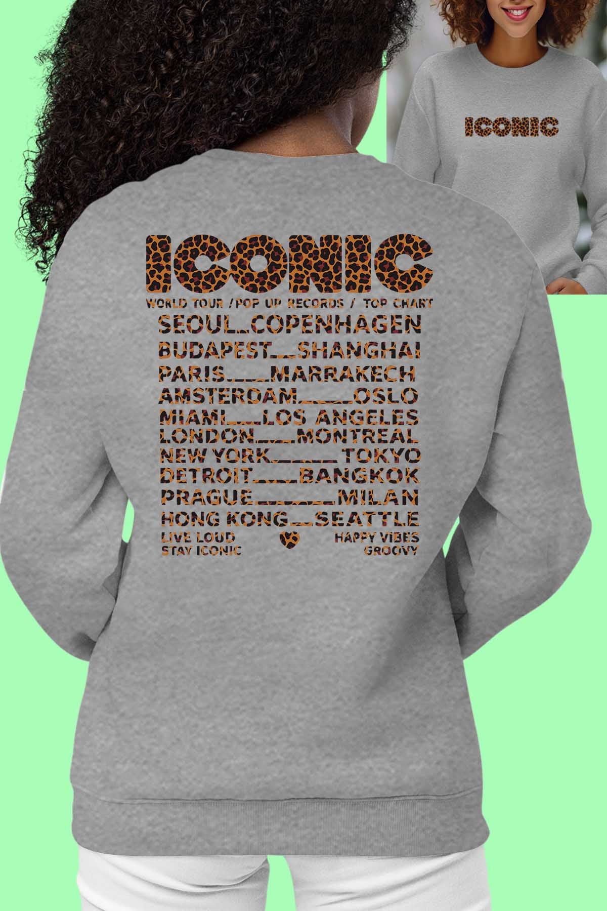 Sweat Col Rond Femme | iconic leo
