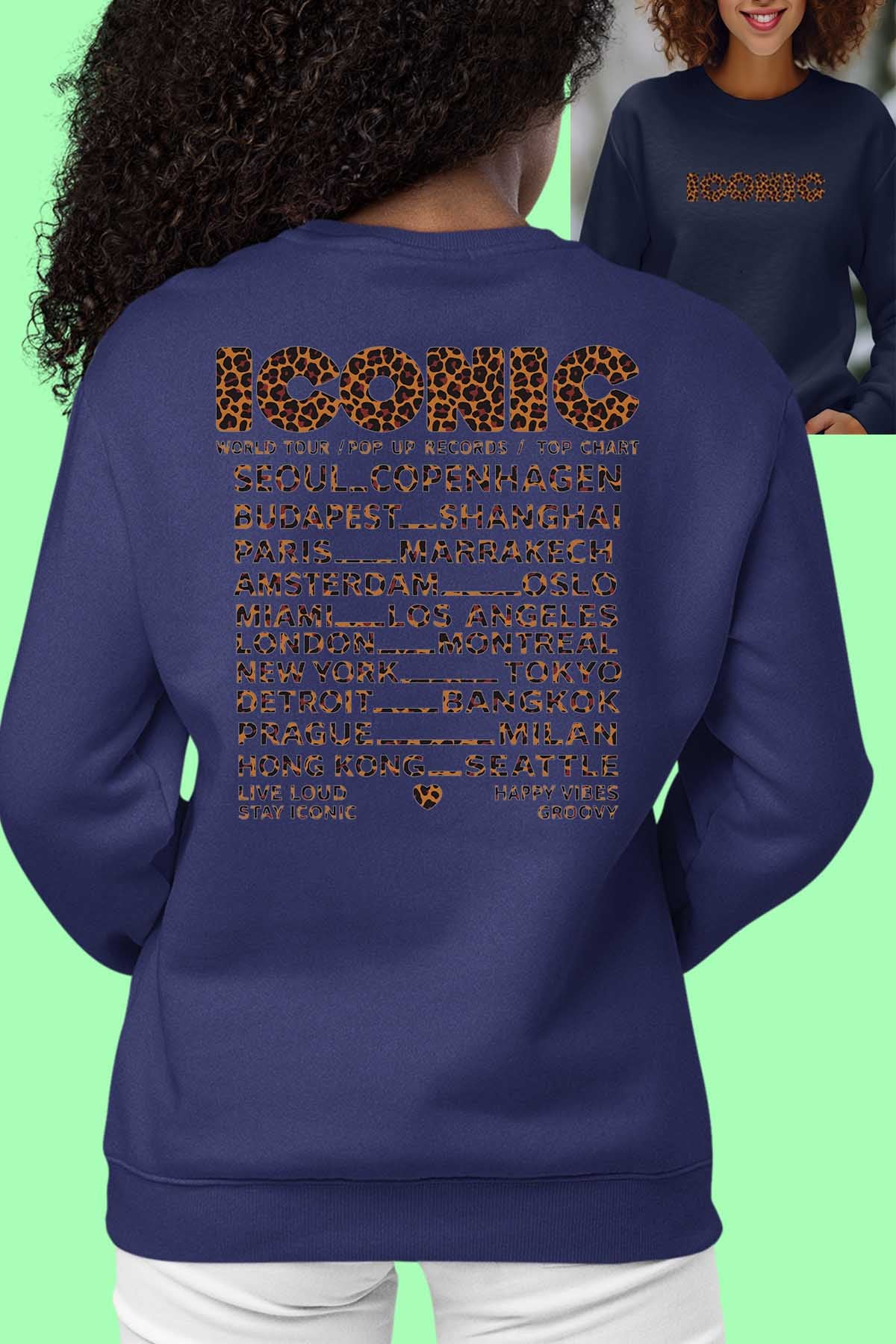 Sweat Col Rond Femme | iconic leo