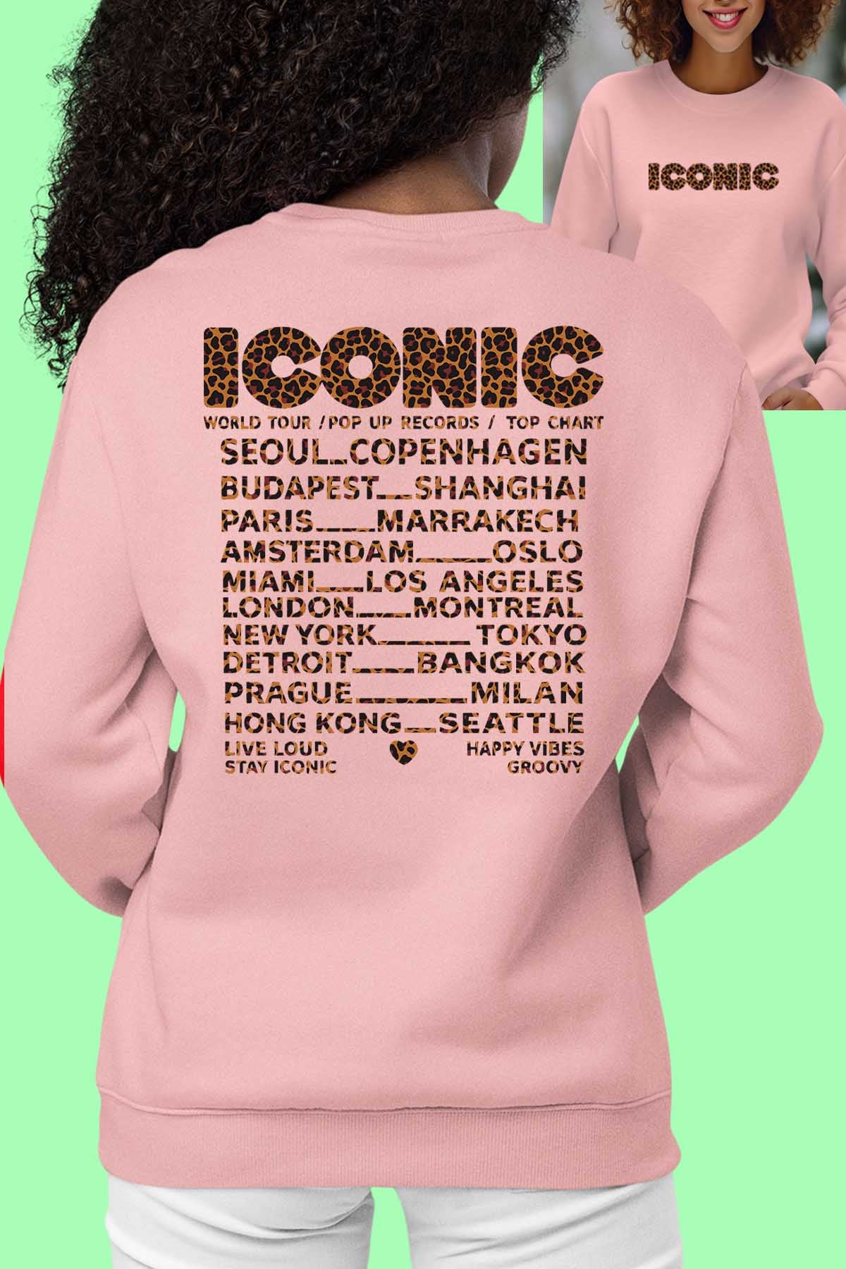 Sweat Col Rond Femme | iconic leo
