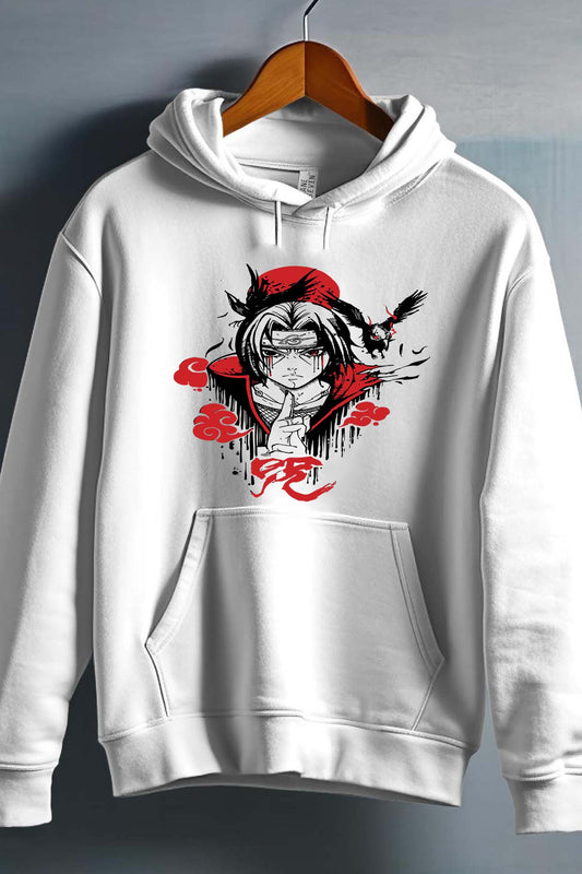 COULEUR:Blanc|Sweat Capuche Garçon | itachi crows Blanc
