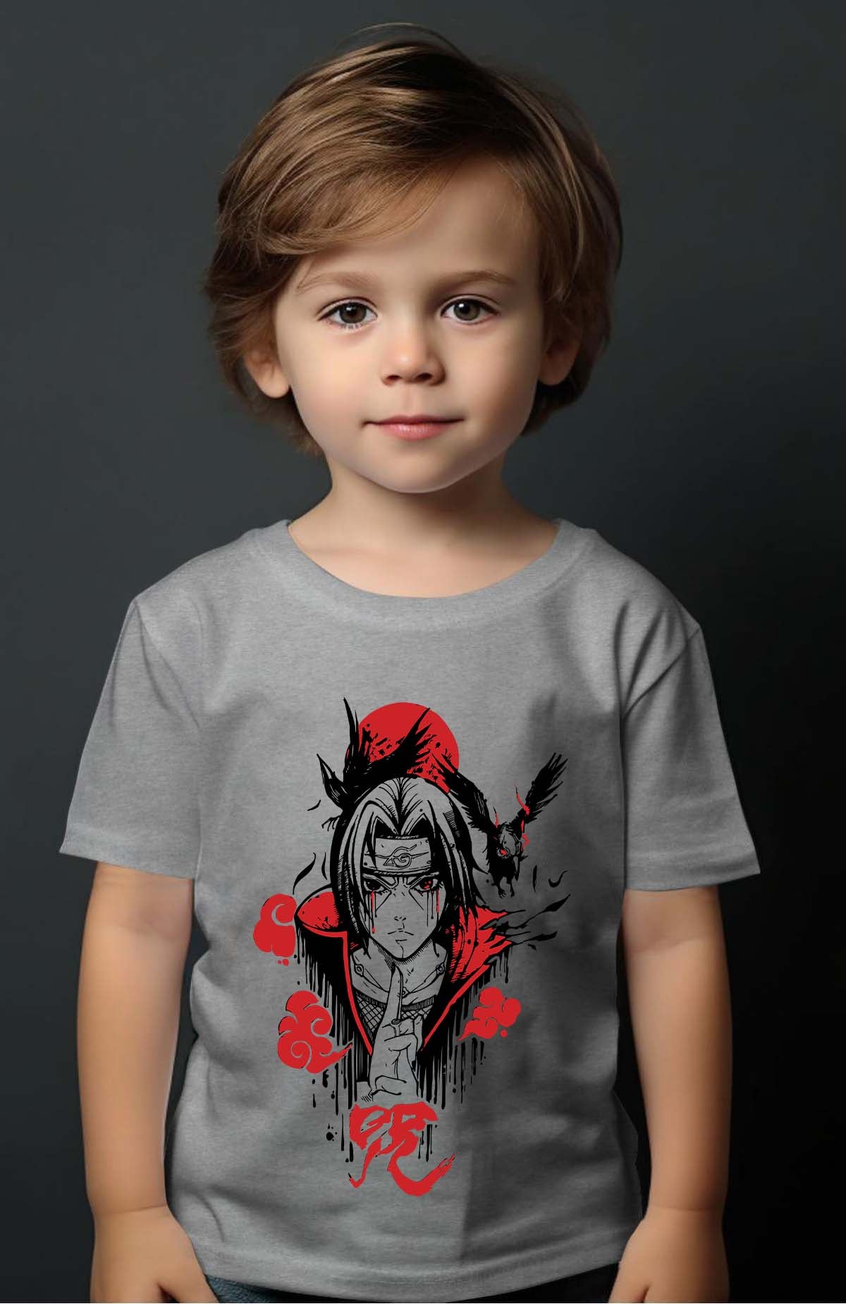 COULEUR:Gris|T-shirt Garçon | itachi crows Gris