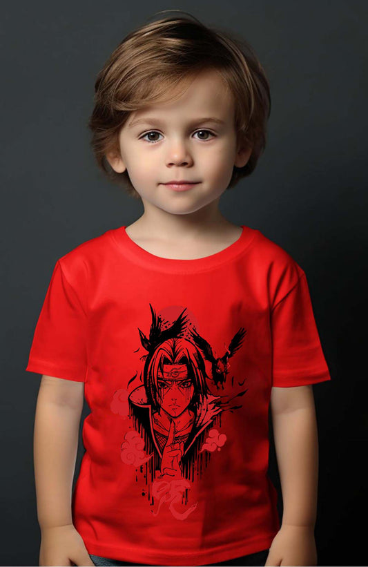 COULEUR:Rouge|T-shirt Garçon | itachi crows Rouge