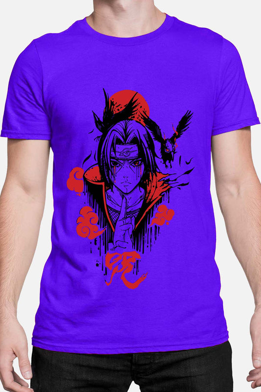COULEUR:Bleu Roi|T-shirt Homme | itachi crows Bleu Roi