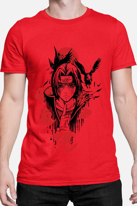 COULEUR:Rouge|T-shirt Homme | itachi crows Rouge