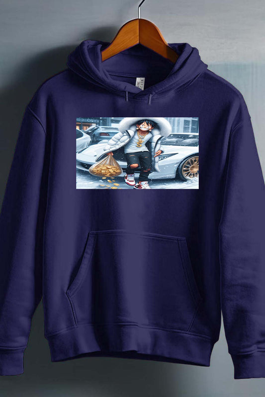 COULEUR:Marine|Sweat Capuche Garçon | luffy braco 2023 Marine