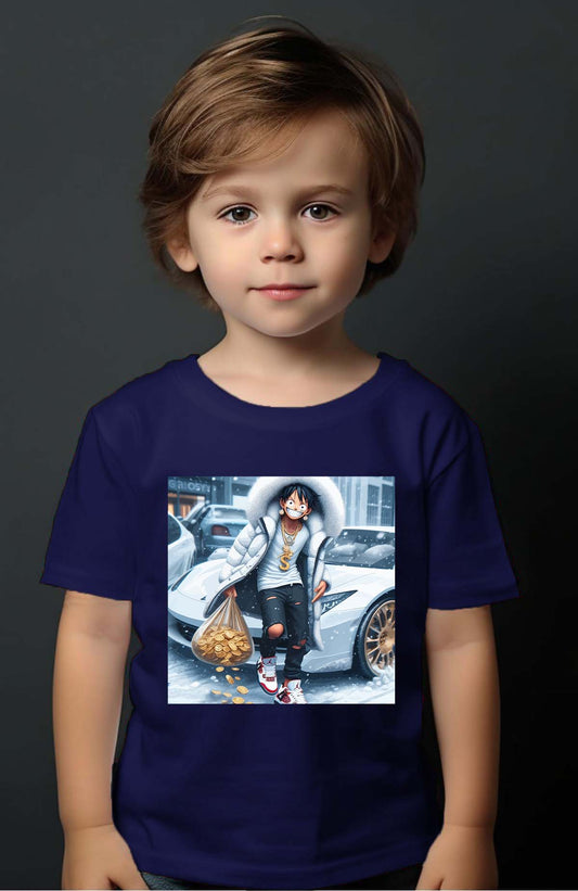 COULEUR:Marine|T-shirt Garçon | luffy braco 2023 Marine