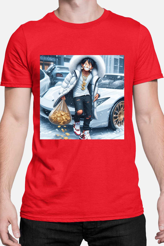 COULEUR:Rouge|T-shirt Homme | luffy braco 2023 Rouge