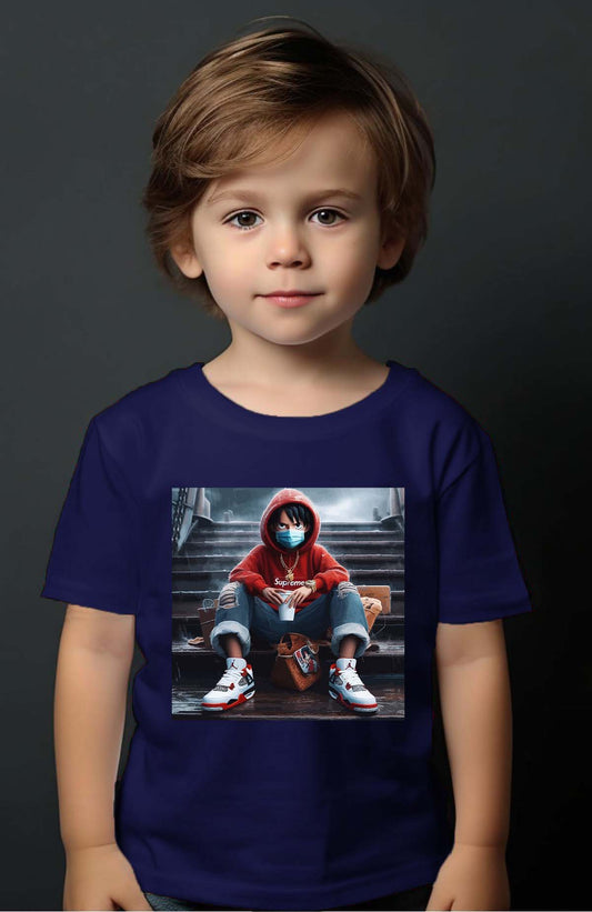 COULEUR:Marine|T-shirt Garçon | luffy escal 2023 Marine
