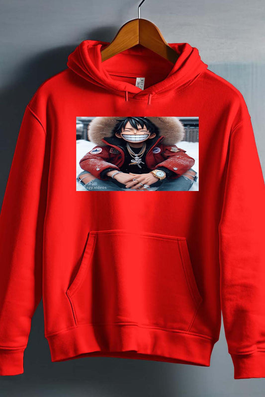 COULEUR:Rouge|Sweat Capuche Garçon | luffy golri Rouge