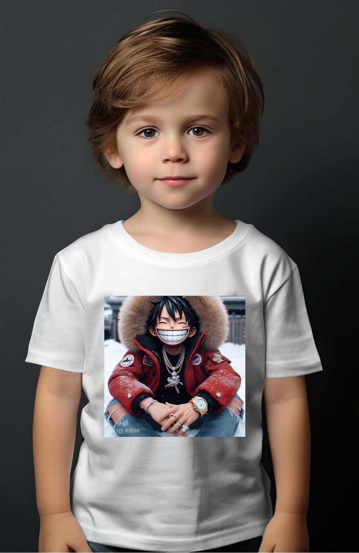 COULEUR:Blanc|T-shirt Garçon | luffy golri Blanc