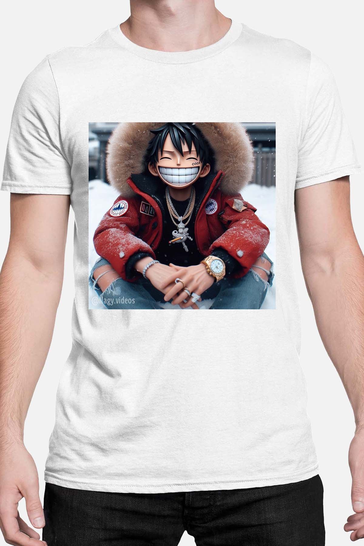 COULEUR:Blanc|T-shirt Homme | luffy golri Blanc