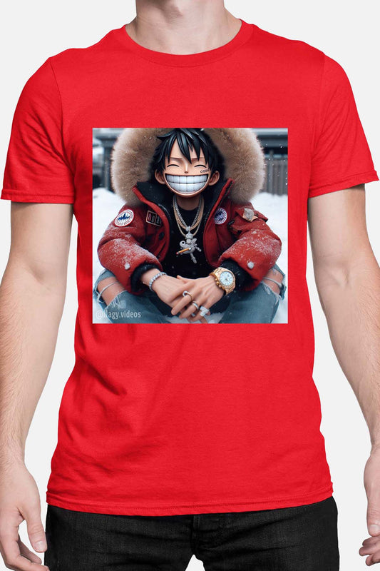 COULEUR:Rouge|T-shirt Homme | luffy golri Rouge