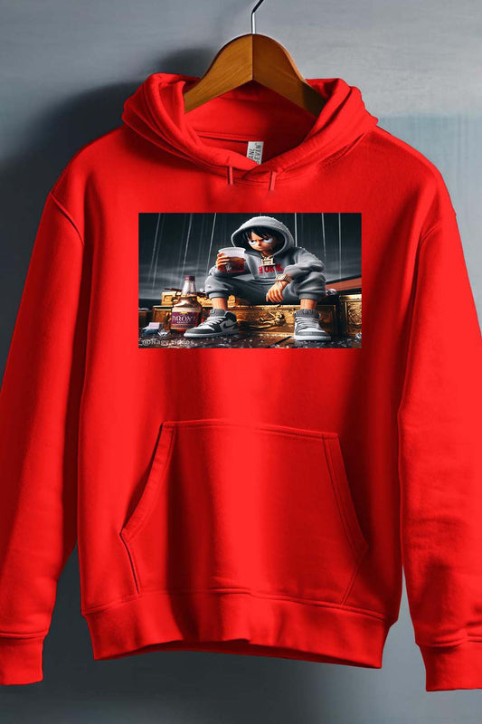 COULEUR:Rouge|Sweat Capuche Garçon | luffy tisse Rouge