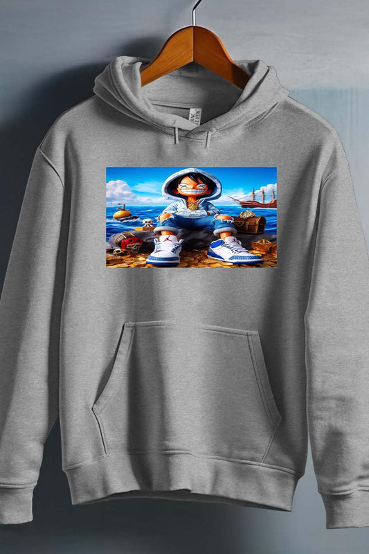 COULEUR:Gris|Sweat Capuche Garçon | luffy urban 2023 Gris