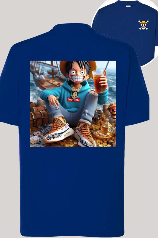 COULEUR:Marine|T-shirt Garçon | luffy urban Boisson Marine