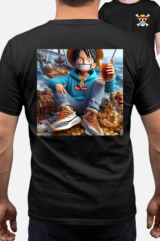 COULEUR:Noir|T-shirt Homme | luffy urban Boisson Noir