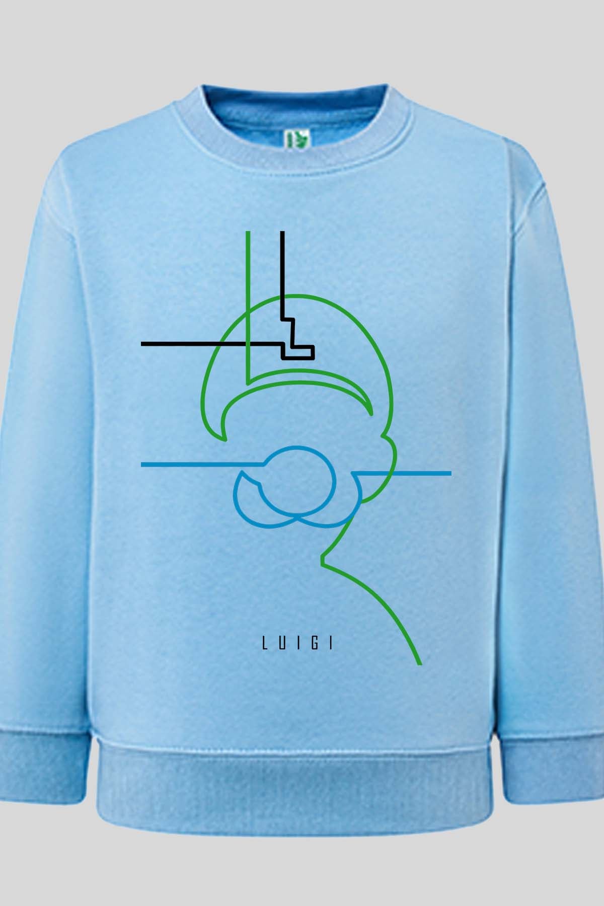 COULEUR:Bleu Ciel|Sweat Col Rond Garçon | luigi light Bleu Ciel