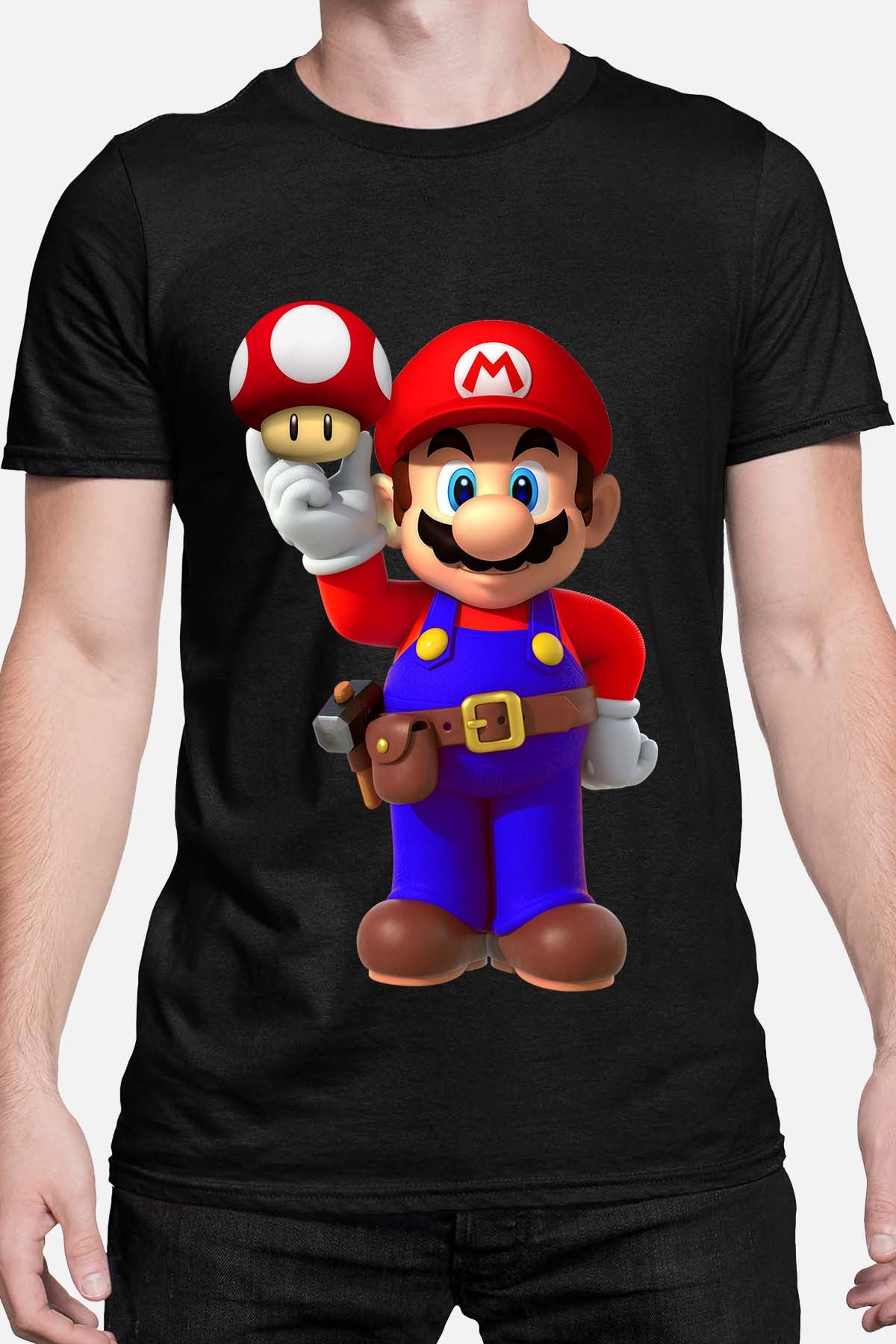 COULEUR:Noir|T-shirt Homme | mario champignon Noir
