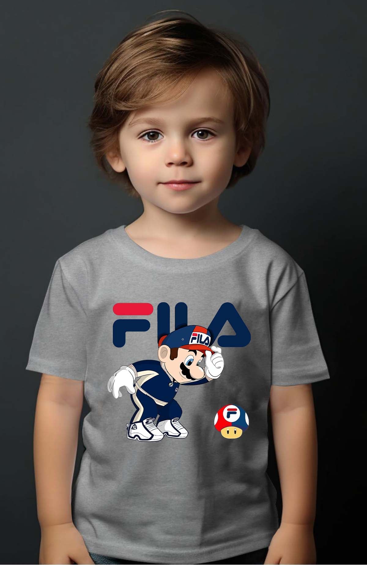 COULEUR:Gris|T-shirt Garçon | mario fila Gris