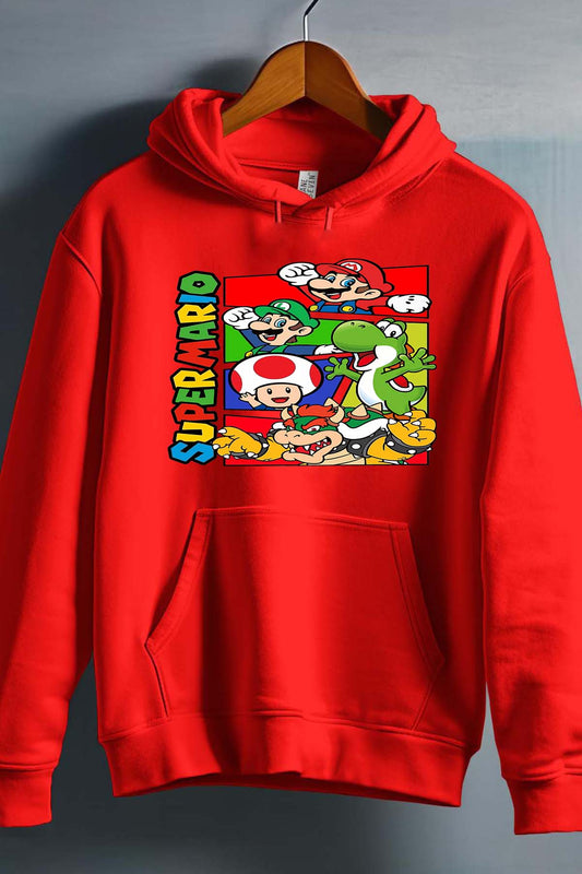 COULEUR:Rouge|Sweat Capuche Homme | mario friends Rouge