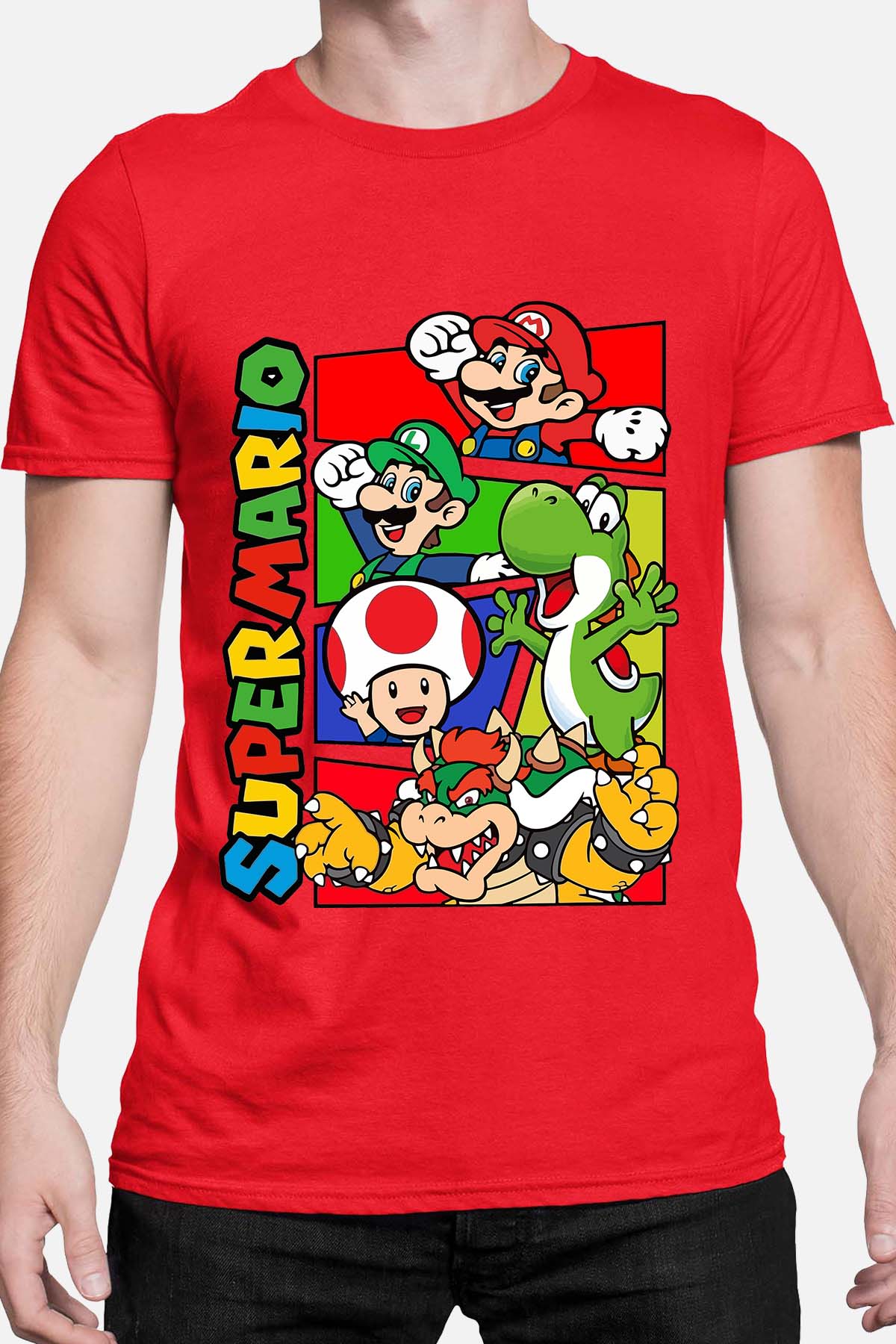 COULEUR:Rouge|T-shirt Homme | mario friends Rouge