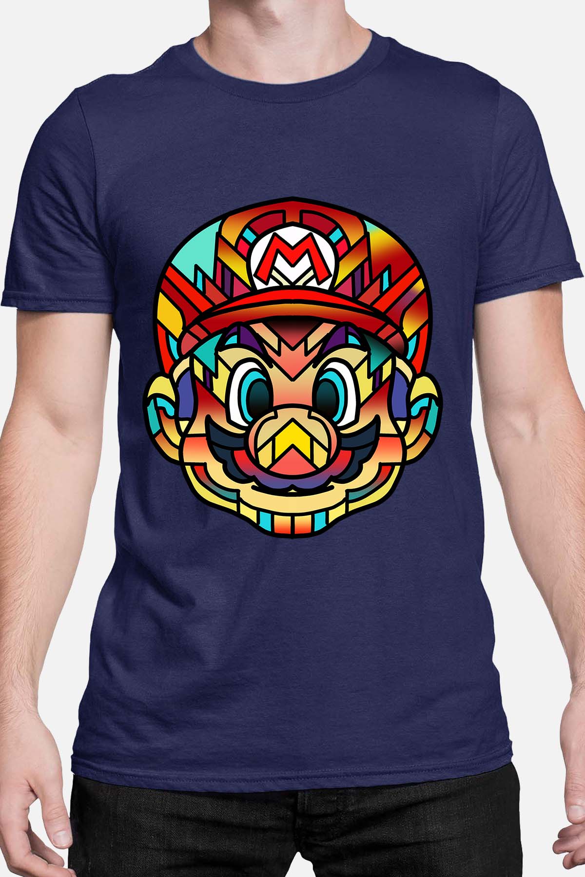 COULEUR:Marine|T-shirt Homme | mario mozaic Marine
