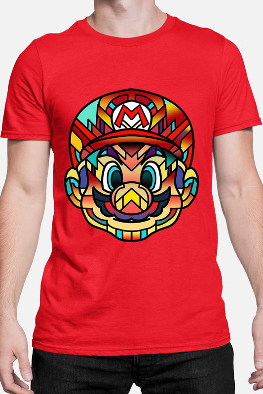 COULEUR:Rouge|T-shirt Homme | mario mozaic Rouge