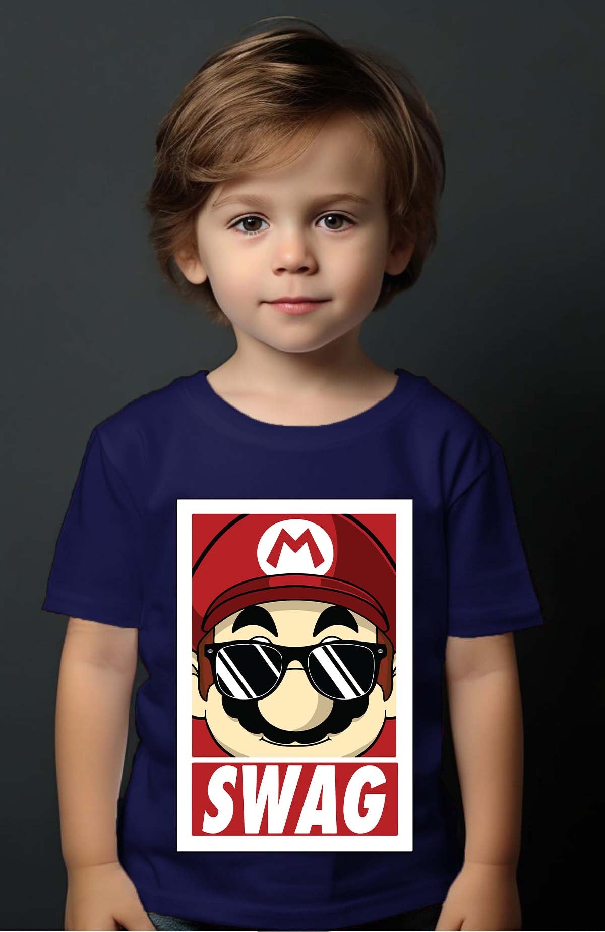 COULEUR:Marine|T-shirt Garçon | mario swag Marine