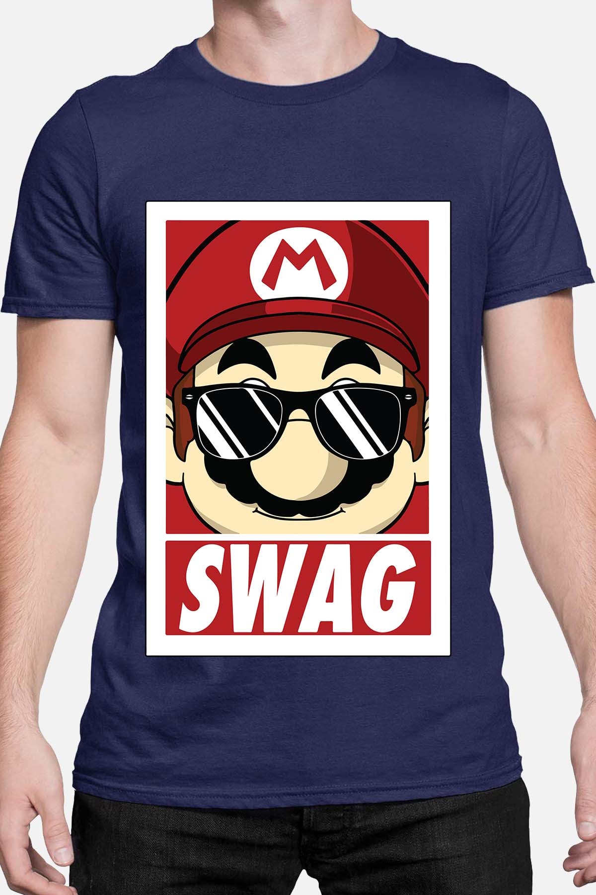 COULEUR:Marine|T-shirt Homme | mario swag Marine