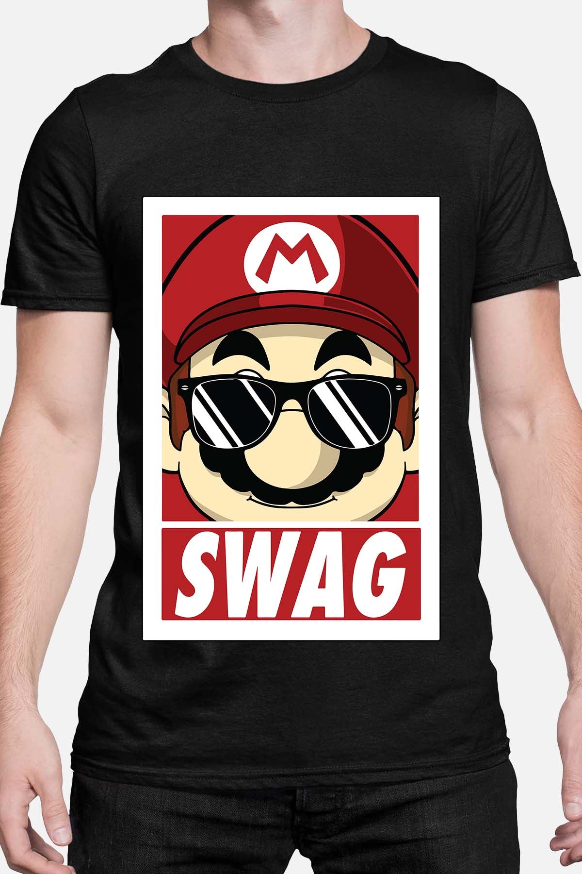 COULEUR:Noir|T-shirt Homme | mario swag Noir