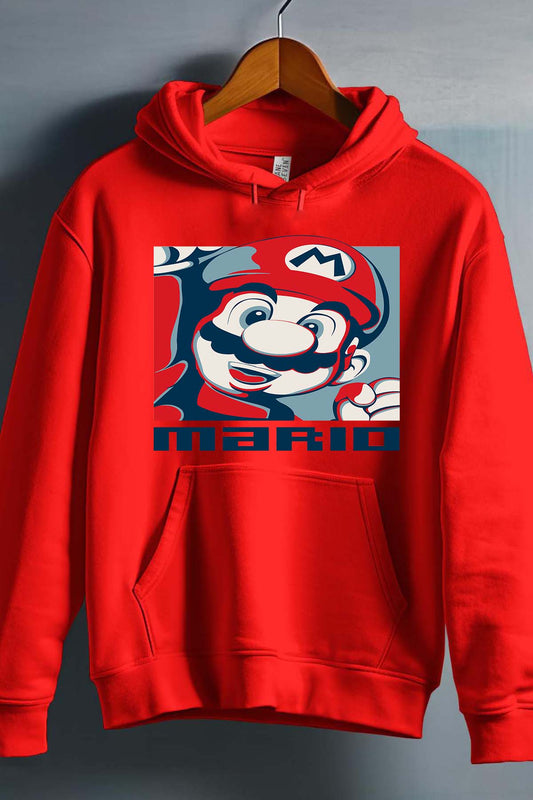 COULEUR:Rouge|Sweat Capuche Garçon | mario vintage Rouge