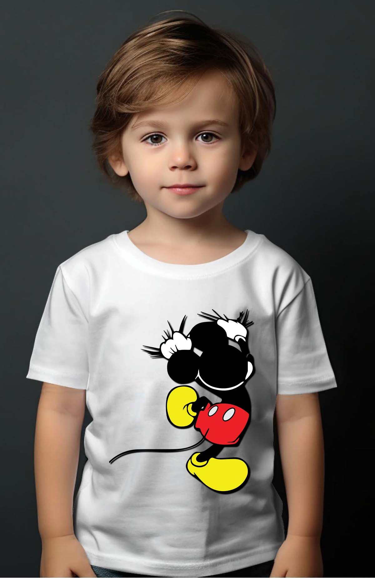 COULEUR:Blanc|T-shirt Garçon | mickey dos Blanc