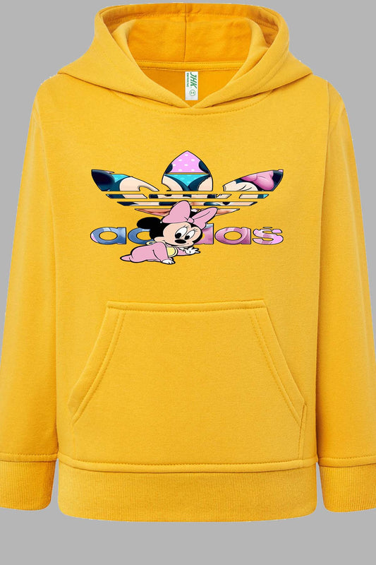 COULEUR:Jaune|Sweat Capuche Fille | minnie bébé Jaune