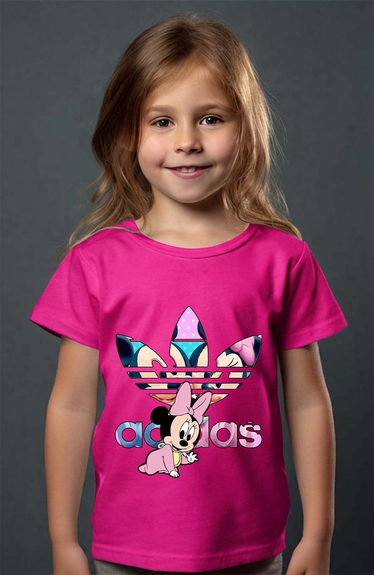 COULEUR:Fuchsia|T-shirt Fille | minnie bébé Fuchsia
