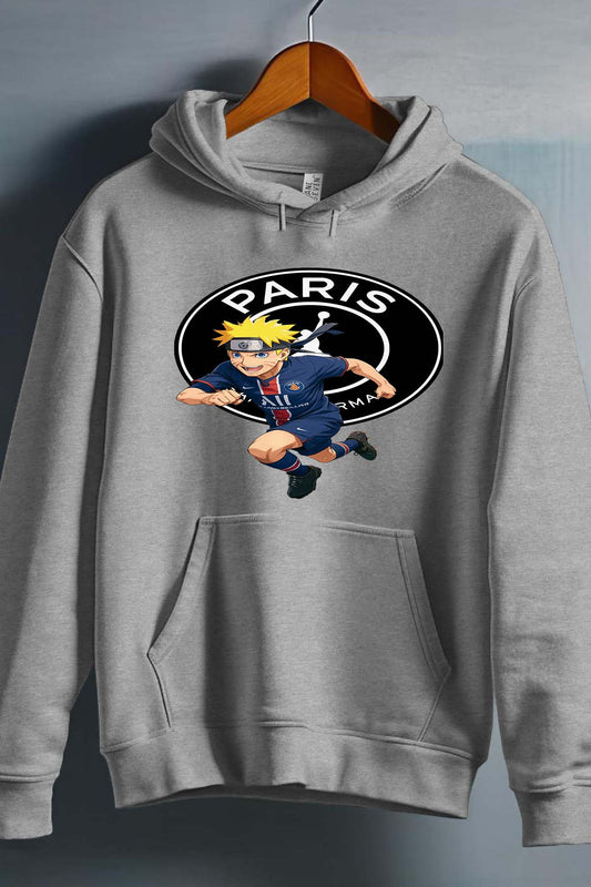 COULEUR:Gris|Sweat Capuche Garçon | narut psg Gris