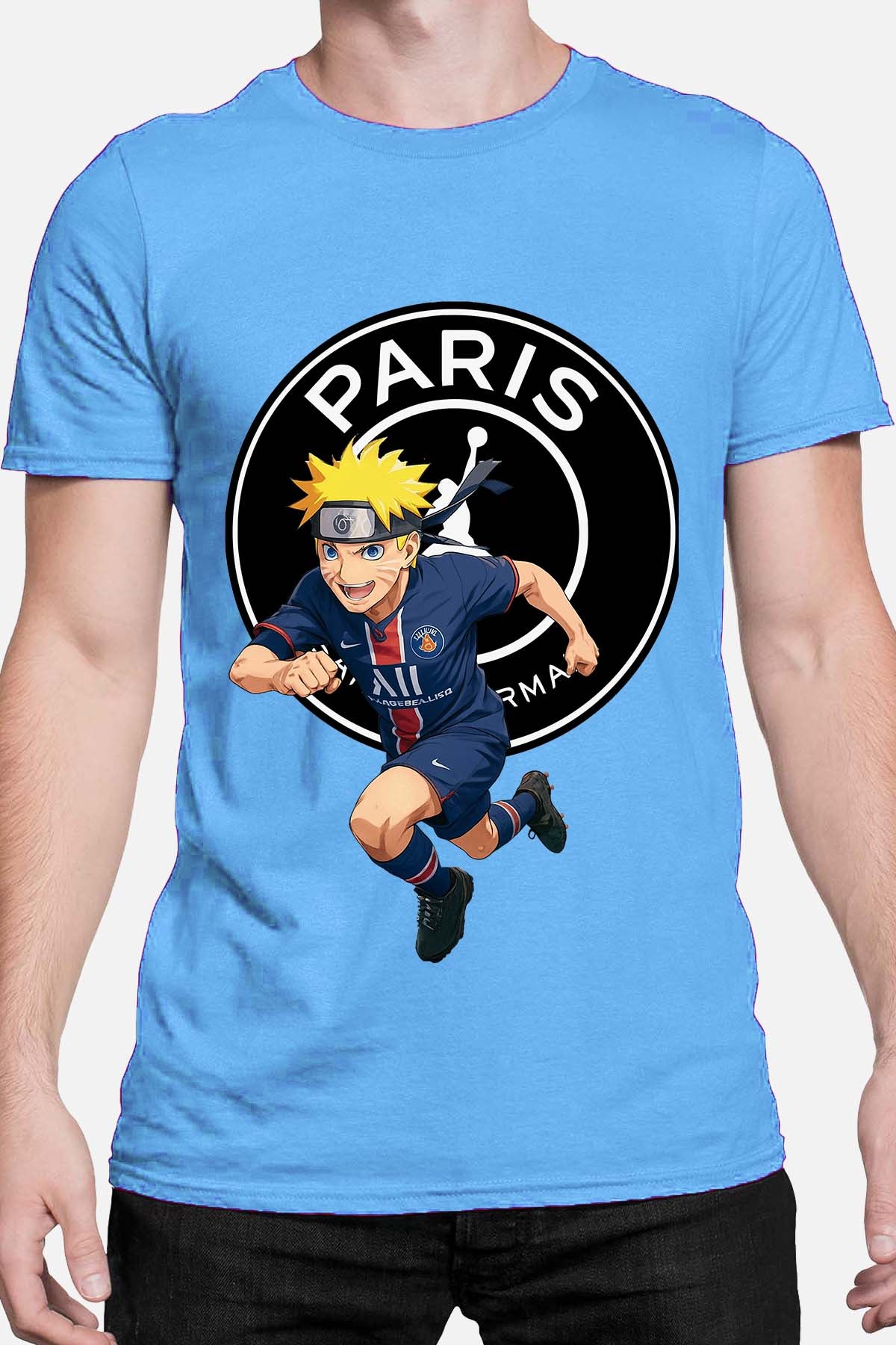 COULEUR:Bleu Ciel|T-shirt Homme | narut psg Bleu Ciel