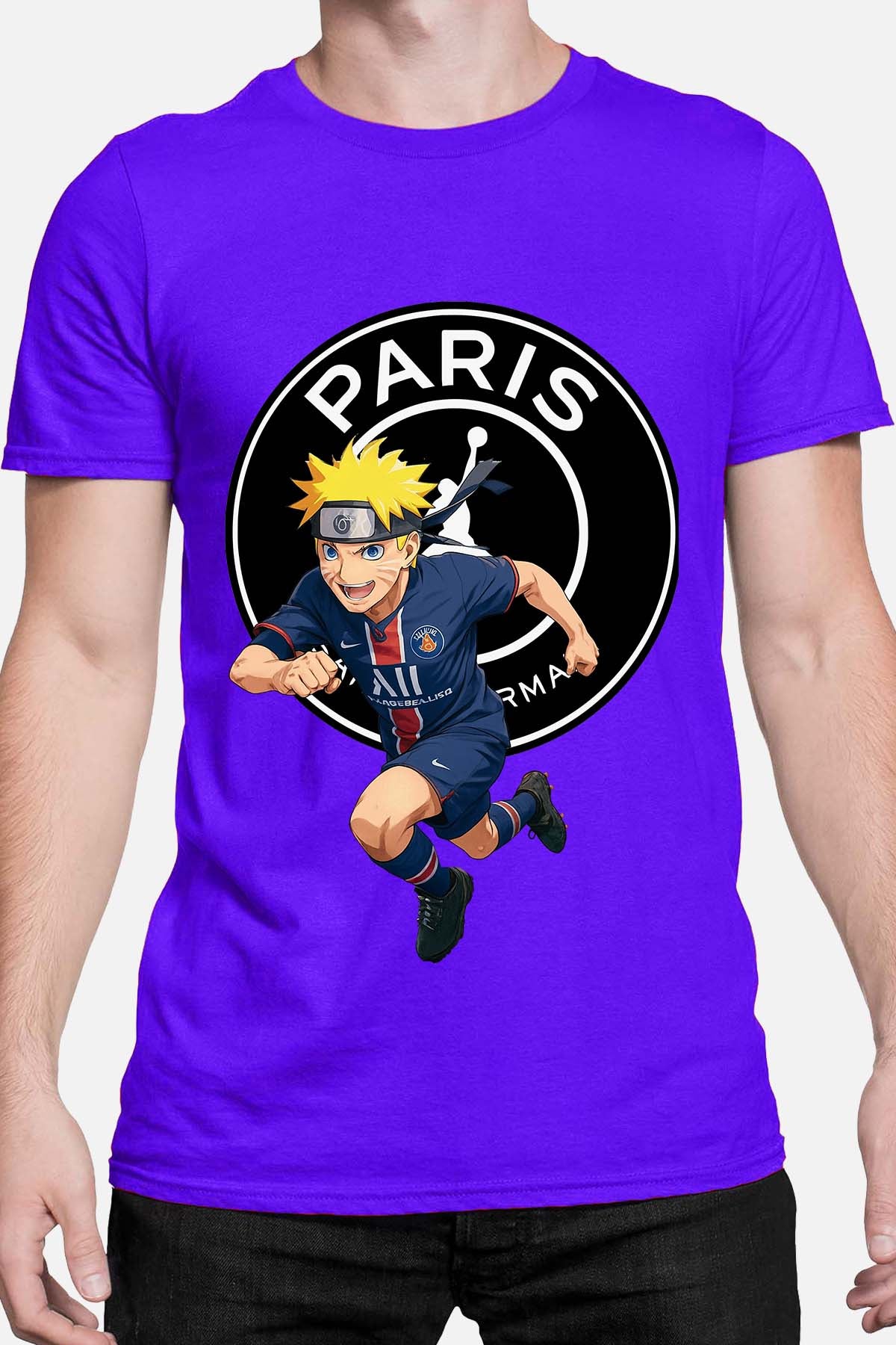 COULEUR:Bleu Roi|T-shirt Homme | narut psg Bleu Roi