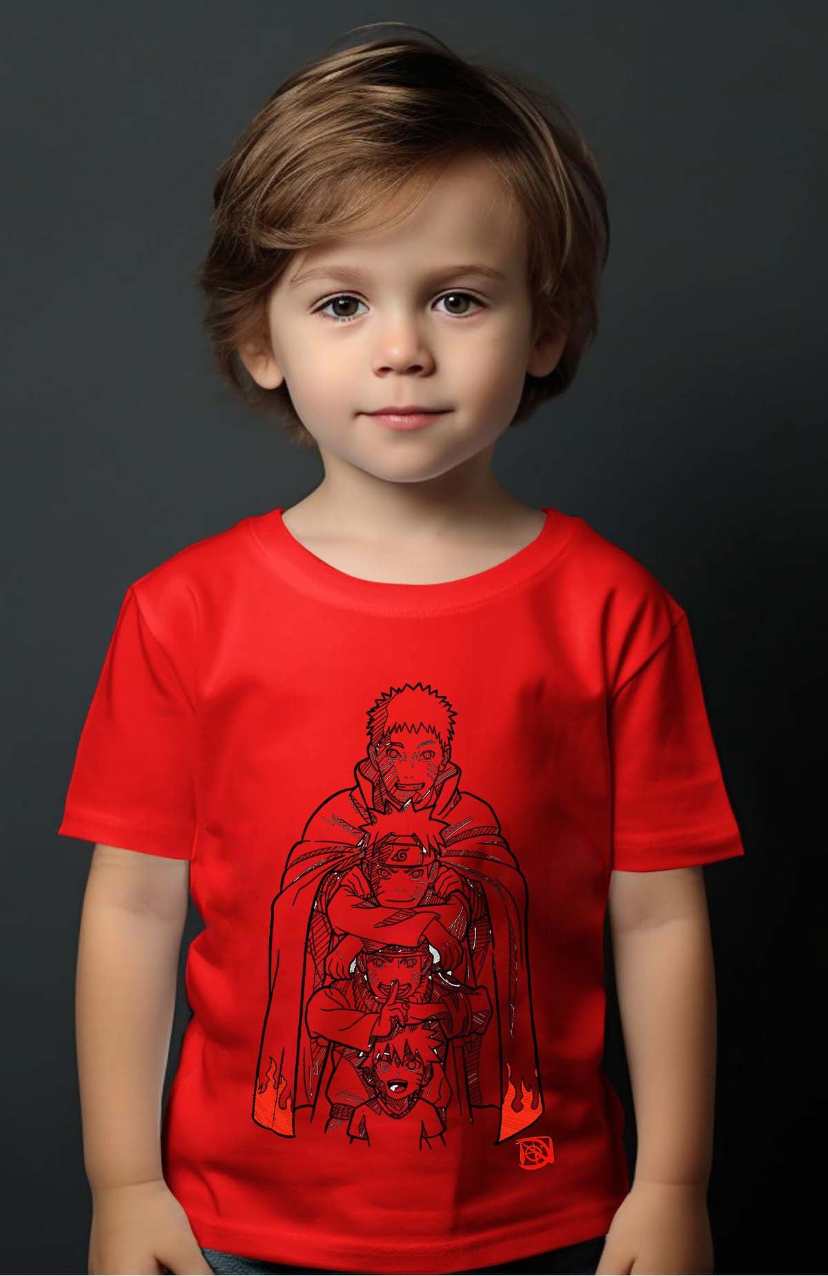 COULEUR:Rouge|T-shirt Garçon | naruto evolution Rouge