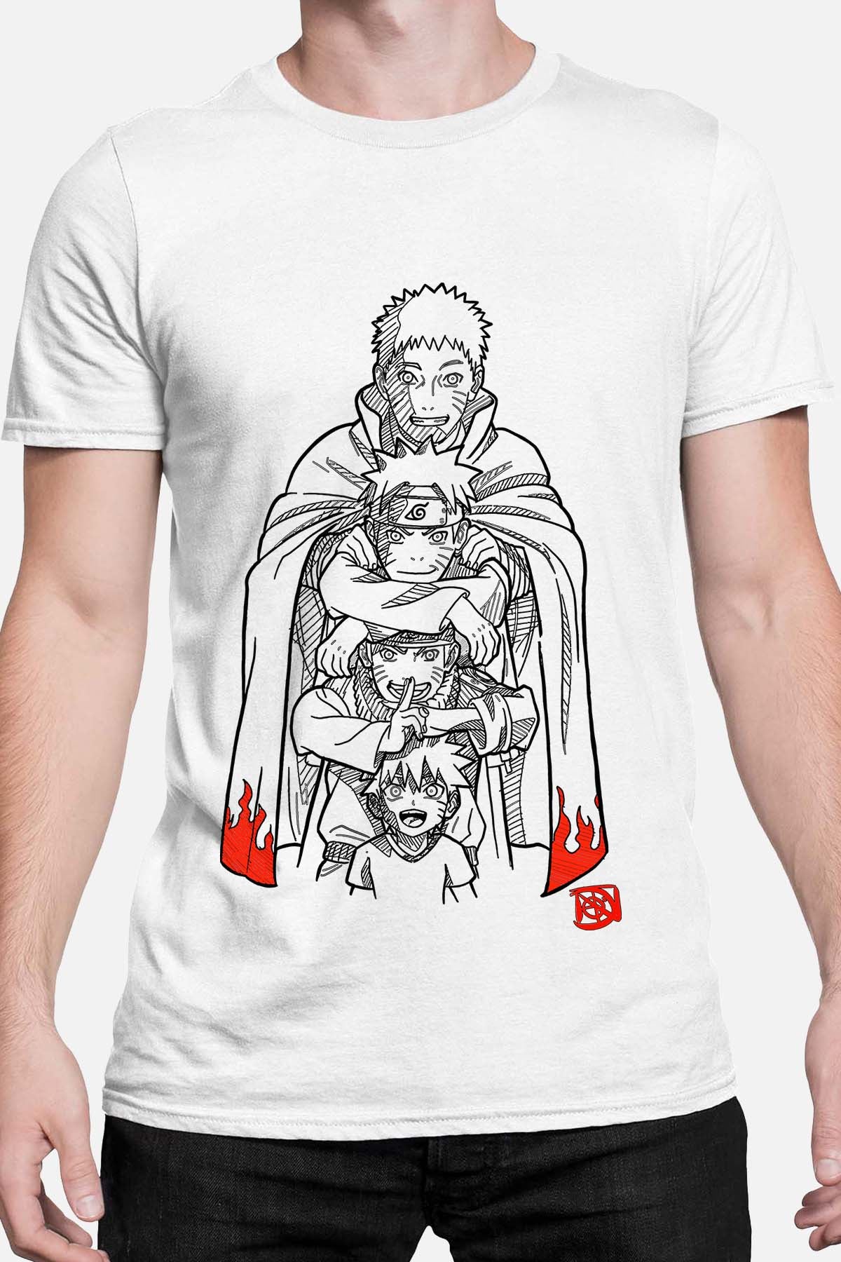 COULEUR:Blanc|T-shirt Homme | naruto evolution Blanc