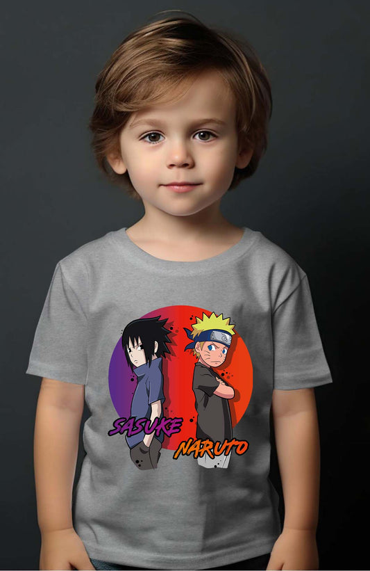 COULEUR:Gris|T-shirt Garçon | naruto sasuke Mesa Gris