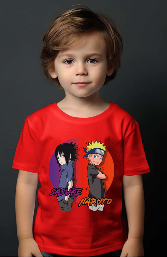 COULEUR:Rouge|T-shirt Garçon | naruto sasuke Mesa Rouge