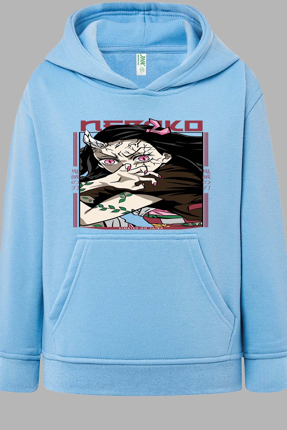 COULEUR:Bleu Ciel|Sweat Capuche Homme | nezuko demonio Bleu Ciel