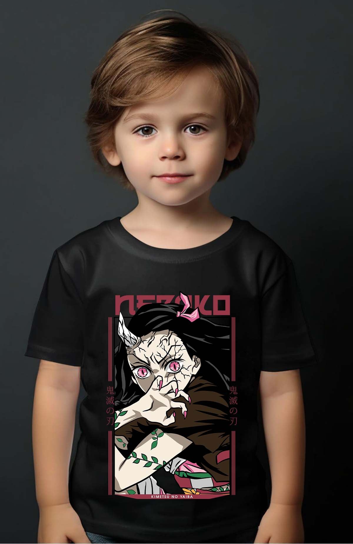 COULEUR:Noir|T-shirt Garçon | nezuko demonio Noir