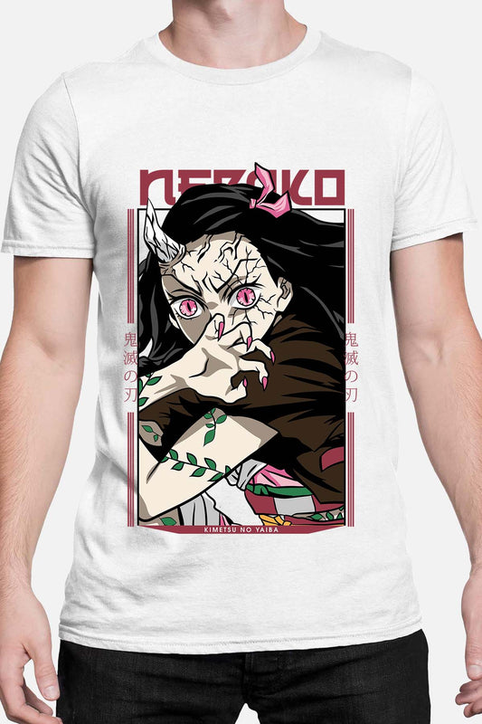 COULEUR:Blanc|T-shirt Homme | nezuko demonio Blanc