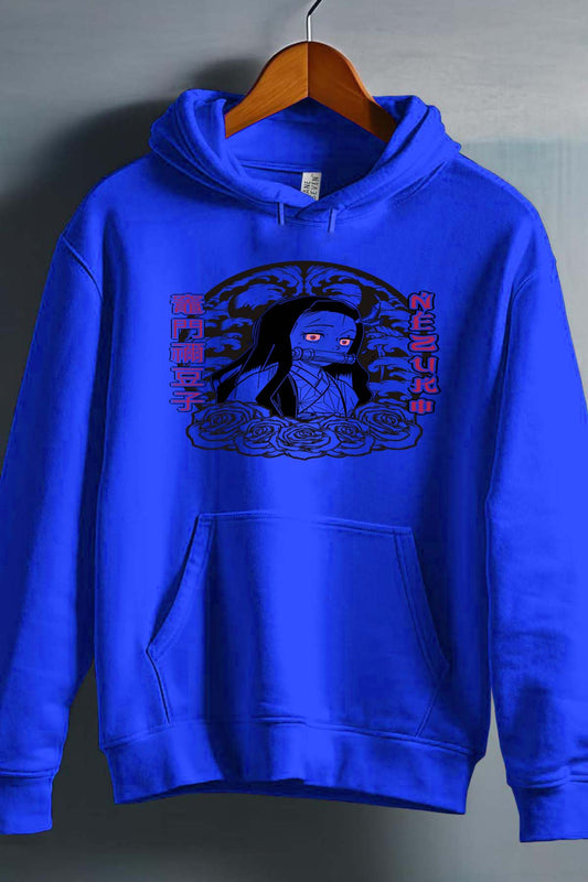 COULEUR:Bleu Roi|Sweat Capuche Garçon | nezuko flores 01A Bleu Roi