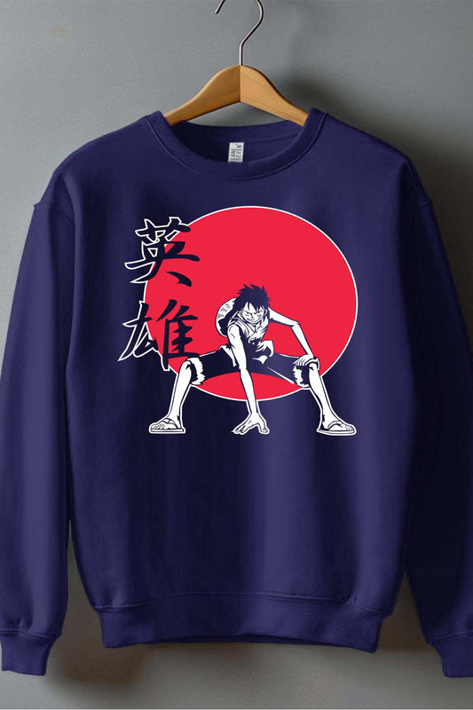 COULEUR:Marine|Sweat Col Rond Garçon | one P rond Red Marine