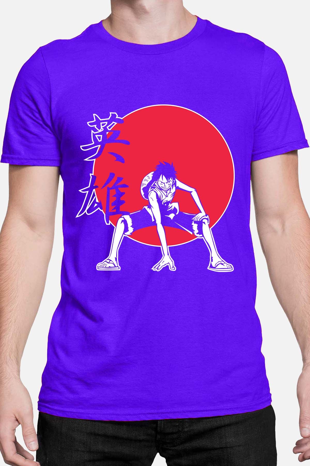 COULEUR:Bleu Roi|T-shirt Homme | one P rond Red Bleu Roi