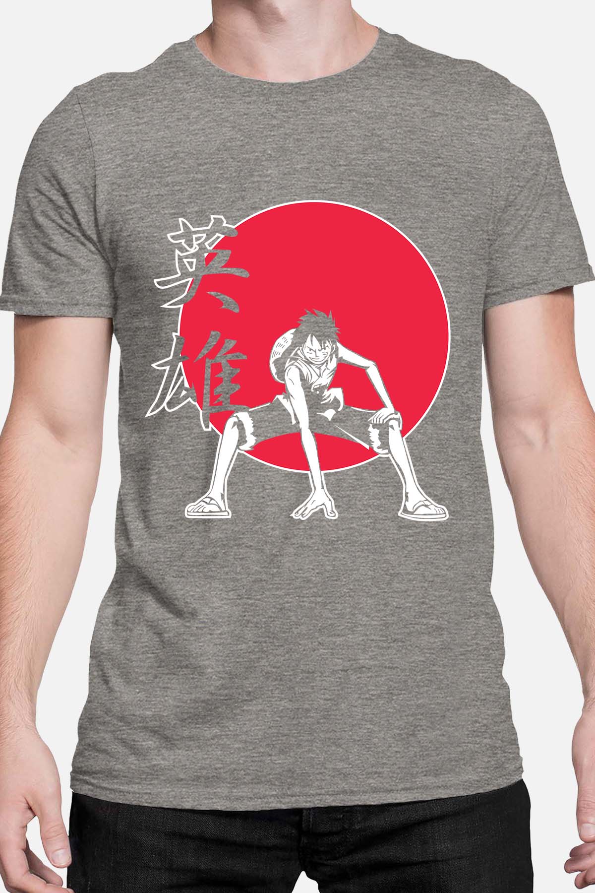 COULEUR:Gris|T-shirt Homme | one P rond Red Gris