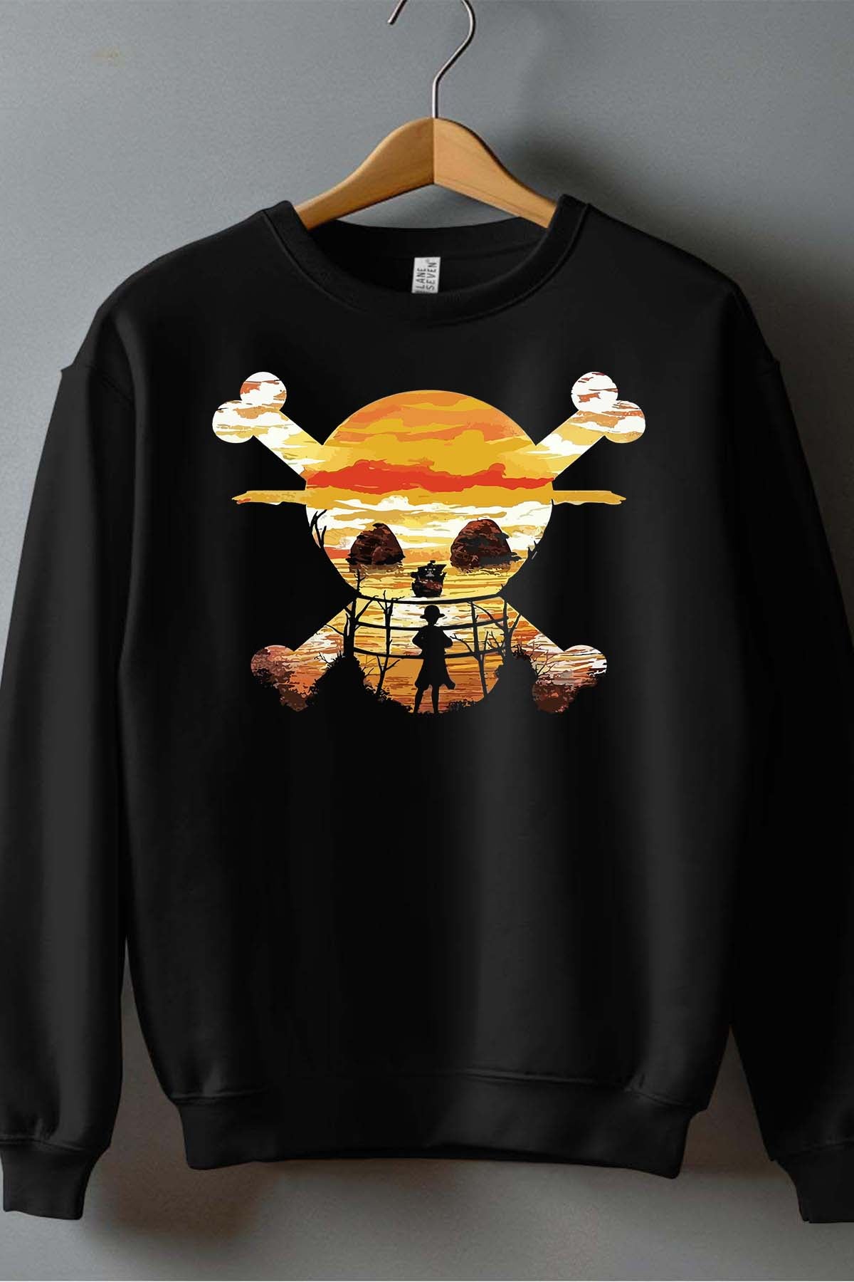 COULEUR:Noir|Sweat Col Rond Garçon | one piec horizon tee noir Noir